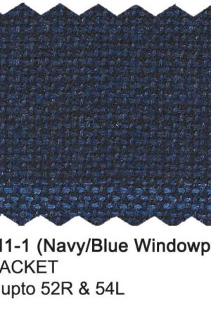 E88011-1-Enzo Wool Jacket-Navy/Blue Windowpane