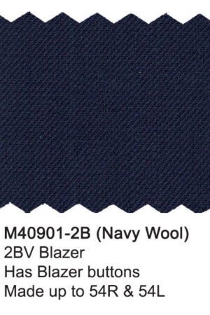 M40901-2B-Mantoni Wool Jacket- Solid Navy