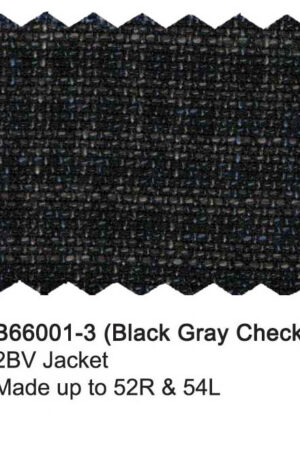 B66001-3-Bertolini Jacket-Black Gray Check