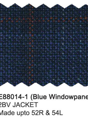 E88014-1-Enzo Wool Jacket-Blue Windowpane