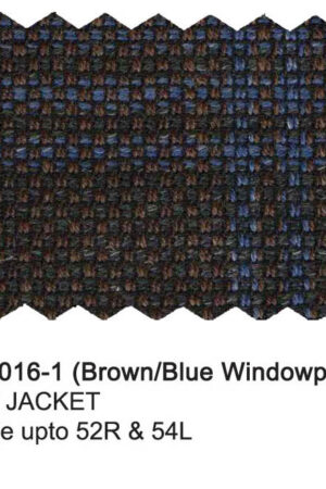E88016-1-Enzo Wool Jacket-Brown/Blue Windowpane
