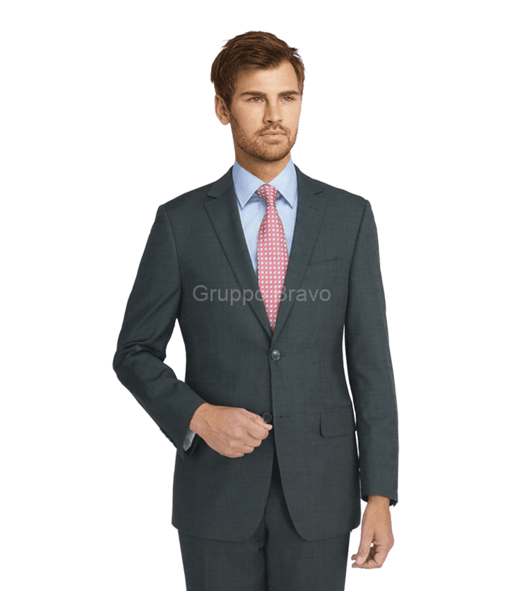 Mantoni Gray Two-button Super Wool Suit