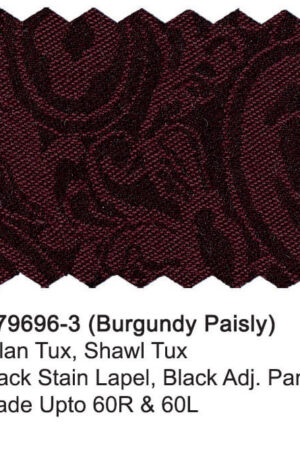 G79696-3-Girogio Fiorelli Tuxedo-Burgundy Paisly
