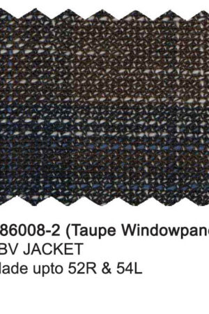 E86008-2-Enzo Wool Jacket-Taupe Windowpane