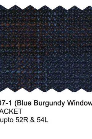 E86007-1-Enzo Wool Jacket-Blue Burgundy Windowpane