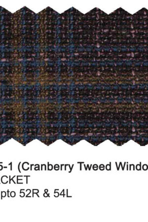 E86015-1-Enzo Wool Jacket-Cranberry Tweed Windowpane